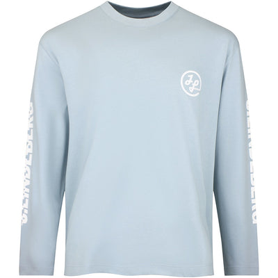 J.Lindeberg Golf T-Shirt - Walsh LS Print Tee - Forget-Me-Not SS26