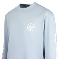 J.Lindeberg Golf T-Shirt - Walsh LS Print Tee - Forget-Me-Not SS26