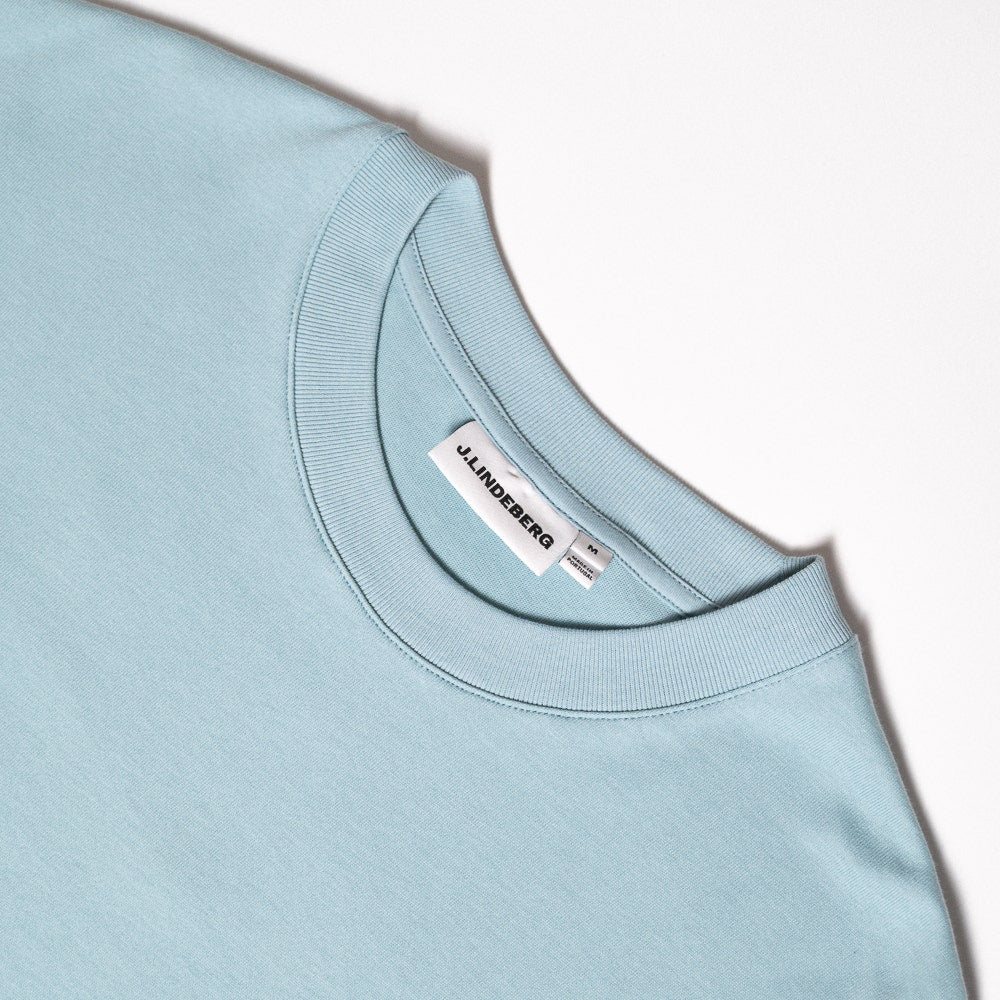 J.Lindeberg Golf T-Shirt - Walsh LS Print Tee - Forget-Me-Not SS26
