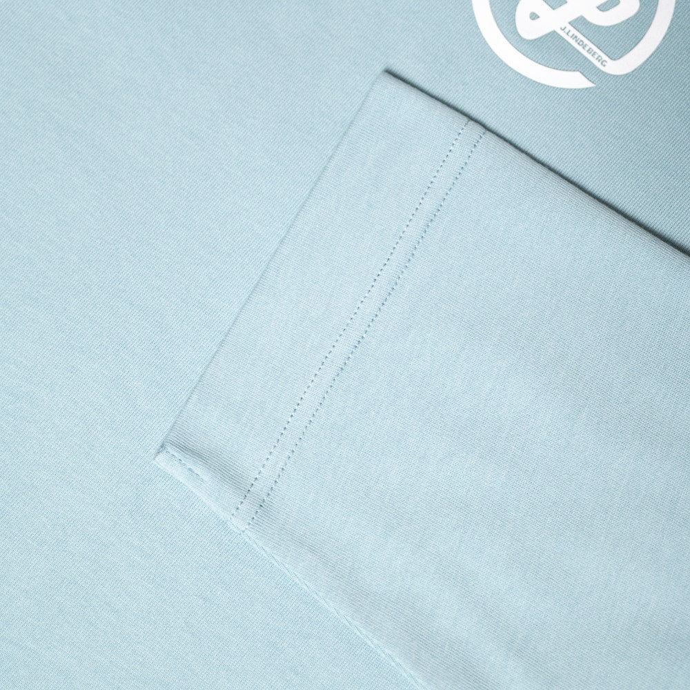 J.Lindeberg Golf T-Shirt - Walsh LS Print Tee - Forget-Me-Not SS26