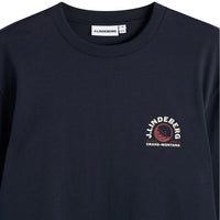 J.Lindeberg Golf T-Shirt - Walsh LS Print Tee - JL Navy AW26