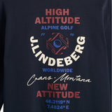 J.Lindeberg Golf T-Shirt - Walsh LS Print Tee - JL Navy AW26