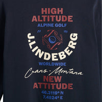 J.Lindeberg Golf T-Shirt - Walsh LS Print Tee - JL Navy AW26