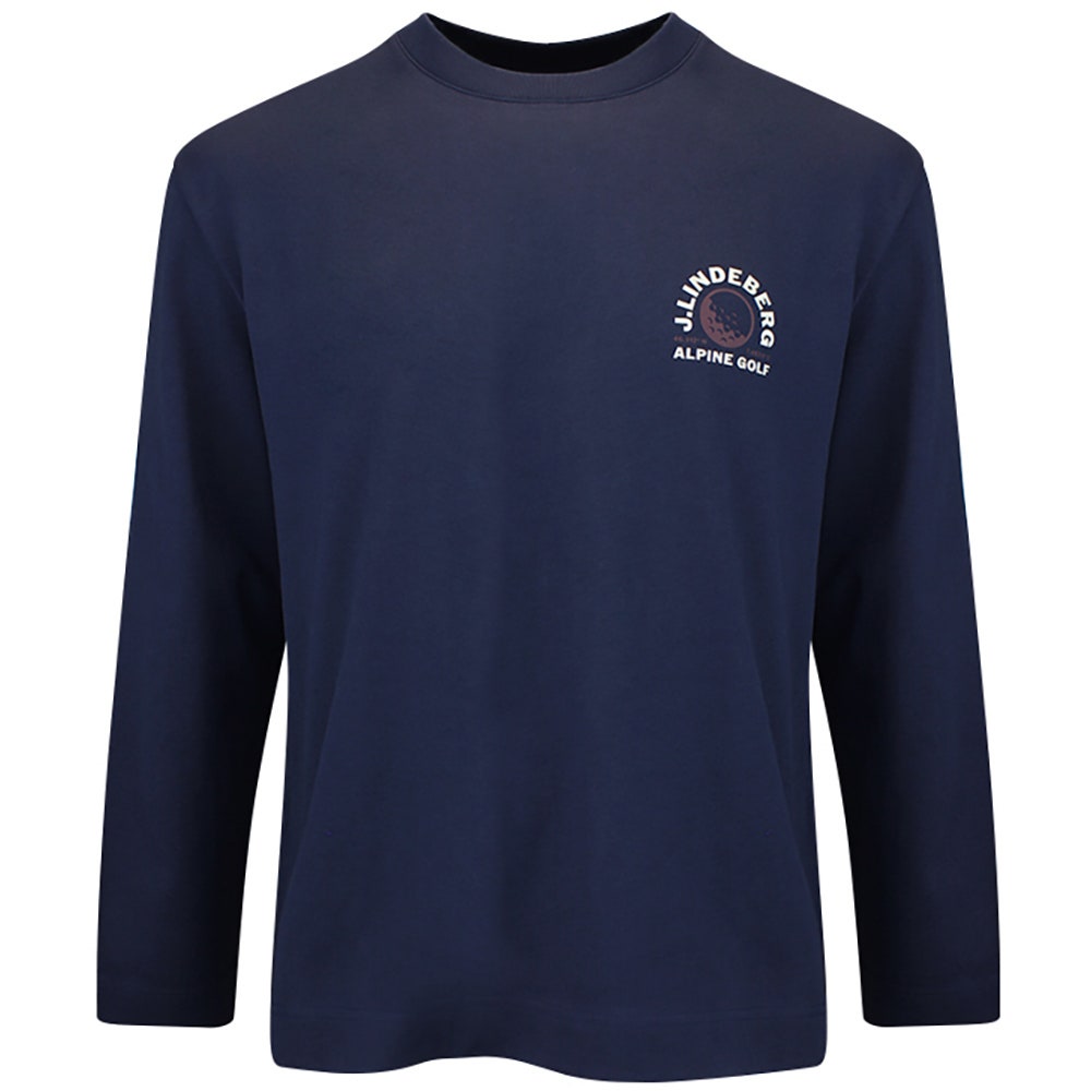 J.Lindeberg Golf T-Shirt - Walsh LS Print Tee - JL Navy AW26