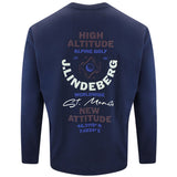 J.Lindeberg Golf T-Shirt - Walsh LS Print Tee - JL Navy AW26