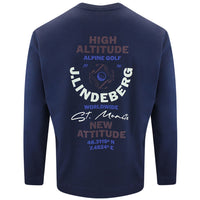 J.Lindeberg Golf T-Shirt - Walsh LS Print Tee - JL Navy AW26