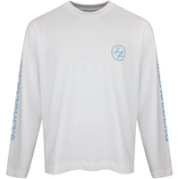 J.Lindeberg Golf T-Shirt - Walsh LS Print Tee - White SS26