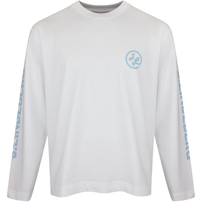 J.Lindeberg Golf T-Shirt - Walsh LS Print Tee - White SS26