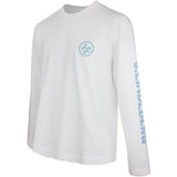 J.Lindeberg Golf T-Shirt - Walsh LS Print Tee - White SS26