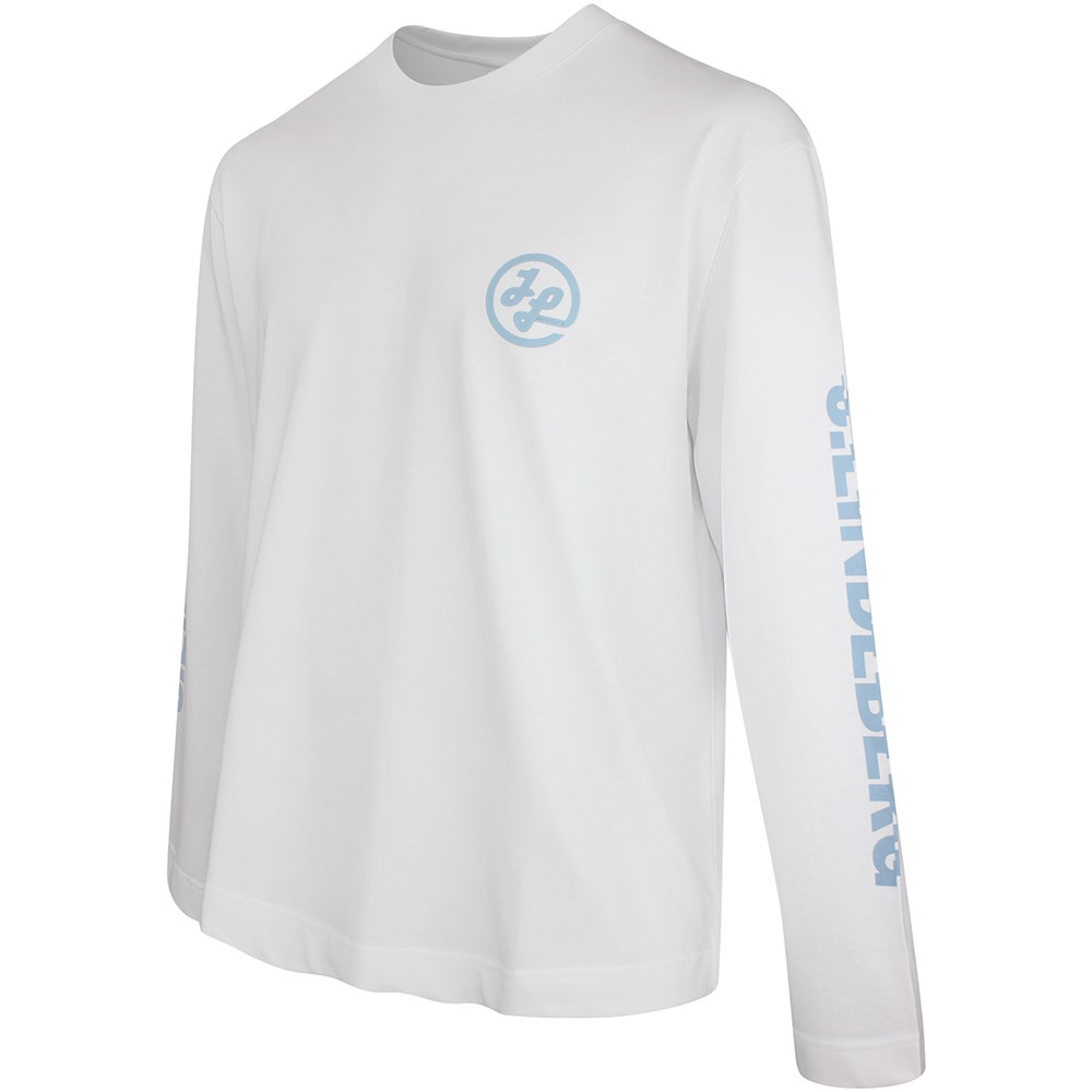 J.Lindeberg Golf T-Shirt - Walsh LS Print Tee - White SS26