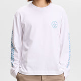 J.Lindeberg Golf T-Shirt - Walsh LS Print Tee - White SS26
