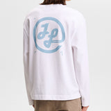 J.Lindeberg Golf T-Shirt - Walsh LS Print Tee - White SS26
