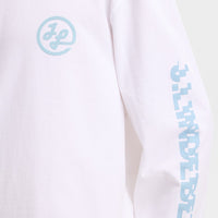 J.Lindeberg Golf T-Shirt - Walsh LS Print Tee - White SS26