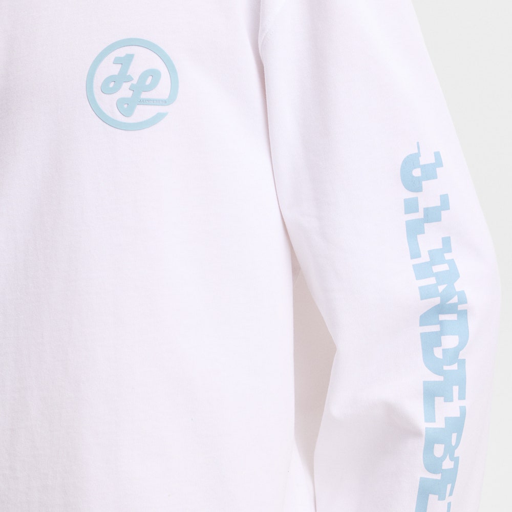 J.Lindeberg Golf T-Shirt - Walsh LS Print Tee - White SS26