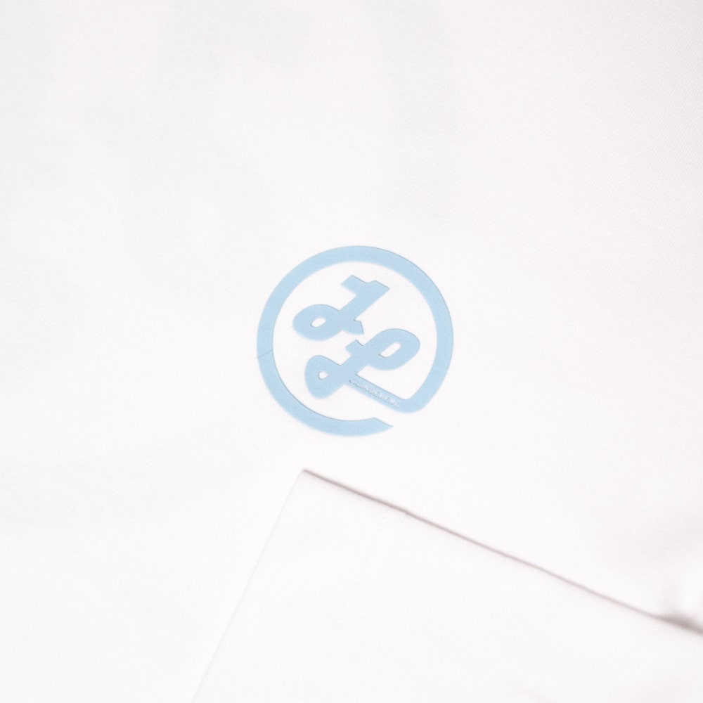 J.Lindeberg Golf T-Shirt - Walsh LS Print Tee - White SS26