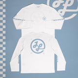 J.Lindeberg Golf T-Shirt - Walsh LS Print Tee - White SS26