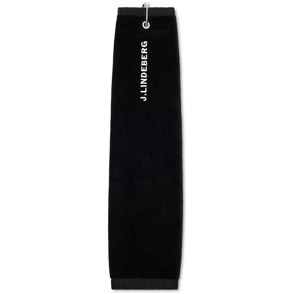 J.Lindeberg Golf Towel - Drohen Tri-Fold - Black AW26