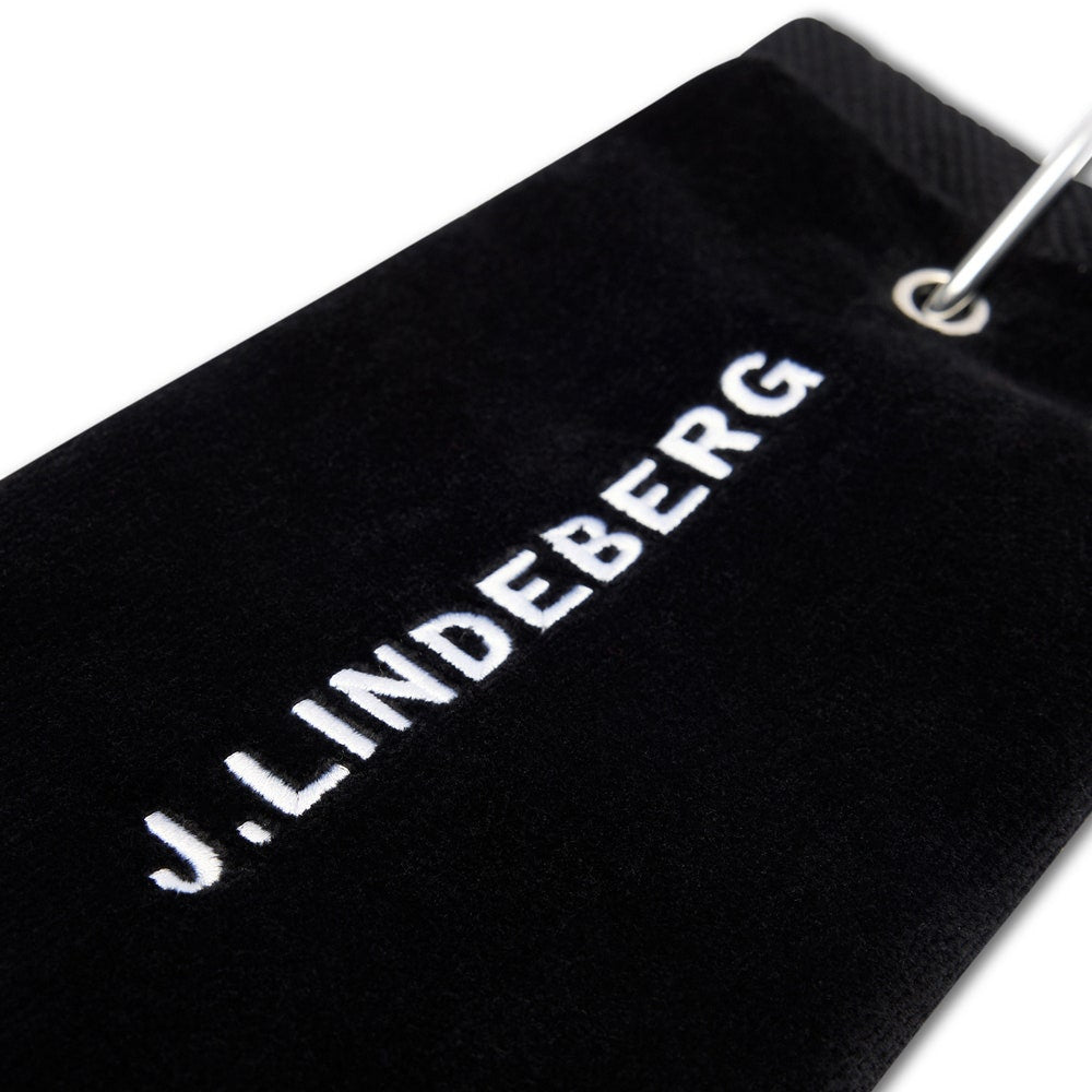 J.Lindeberg Golf Towel - Drohen Tri-Fold - Black AW26