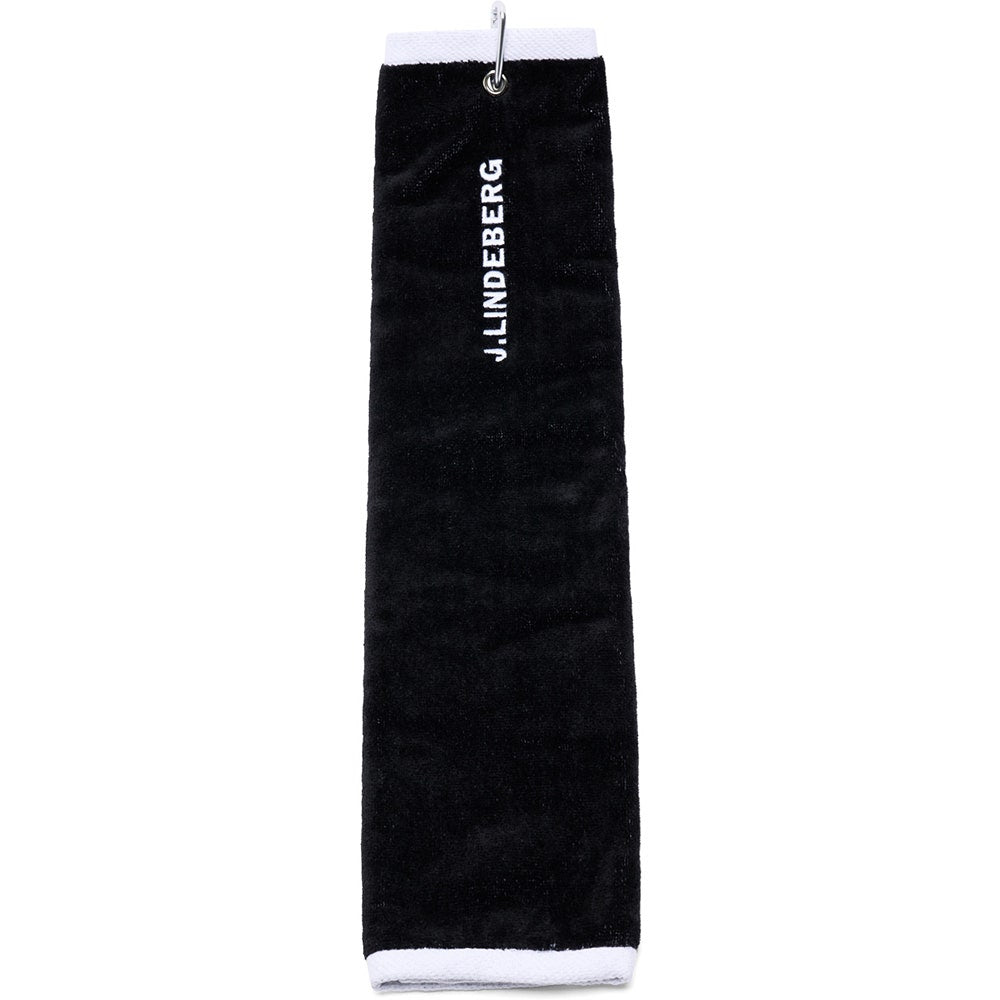 J.Lindeberg Golf Towel - Drohen Tri-Fold - Black AW26