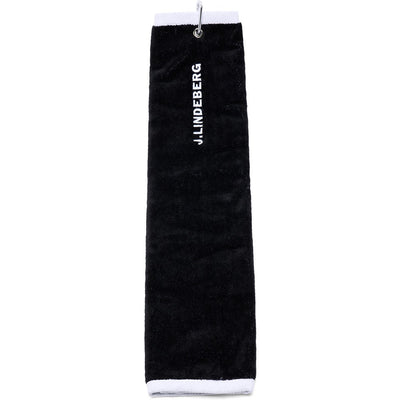 J.Lindeberg Golf Towel - Drohen Tri-Fold - Black AW26