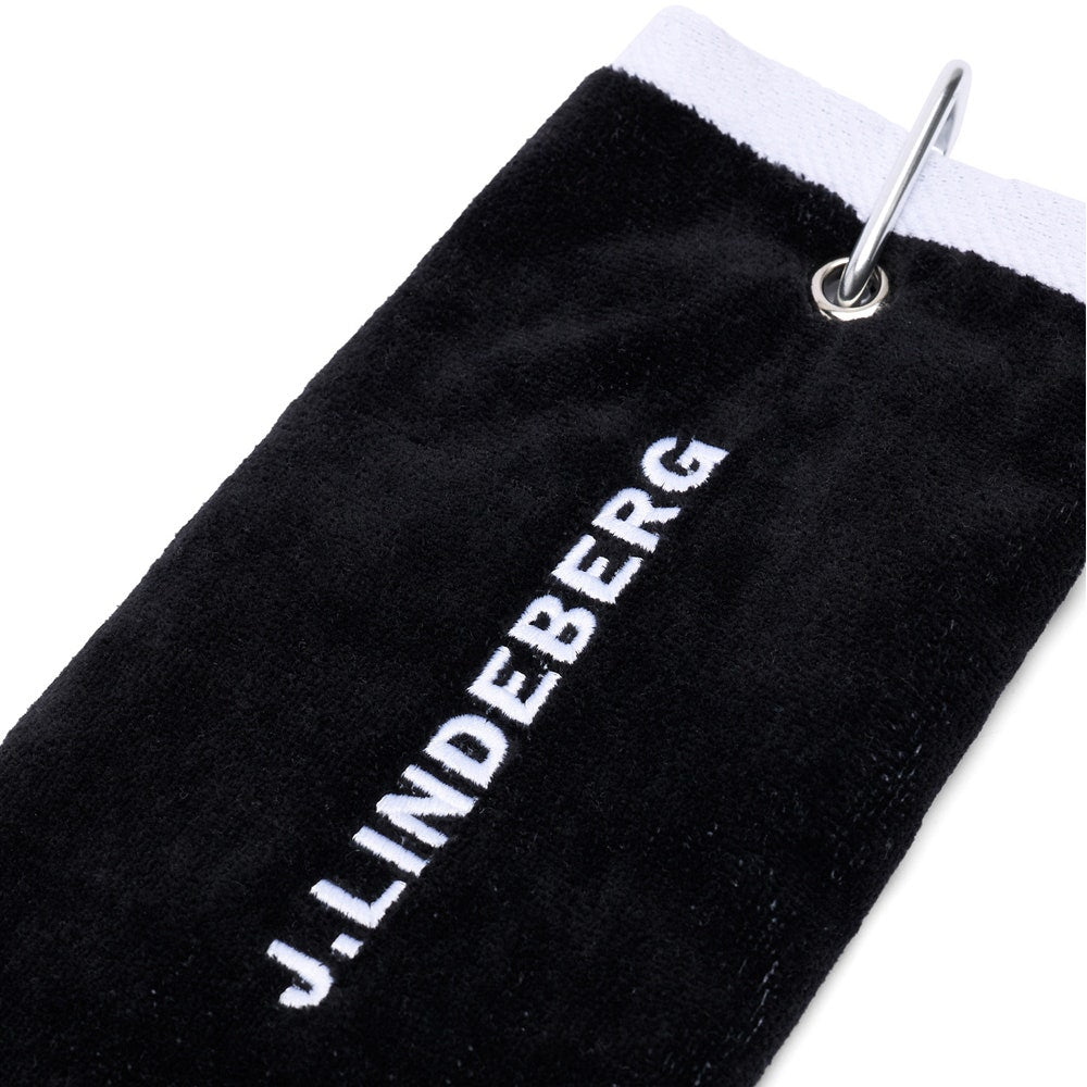 J.Lindeberg Golf Towel - Drohen Tri-Fold - Black AW26