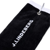 J.Lindeberg Golf Towel - Drohen Tri-Fold - Black AW26