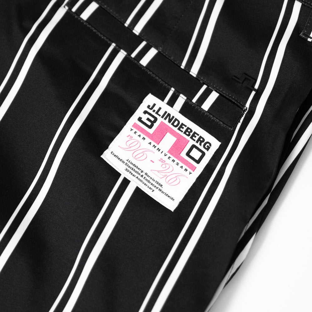 J.Lindeberg Golf Trousers - 30Y Devyn Stripe Pant - Black SH26