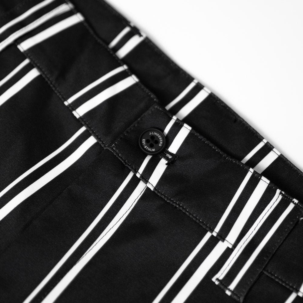 J.Lindeberg Golf Trousers - 30Y Devyn Stripe Pant - Black SH26