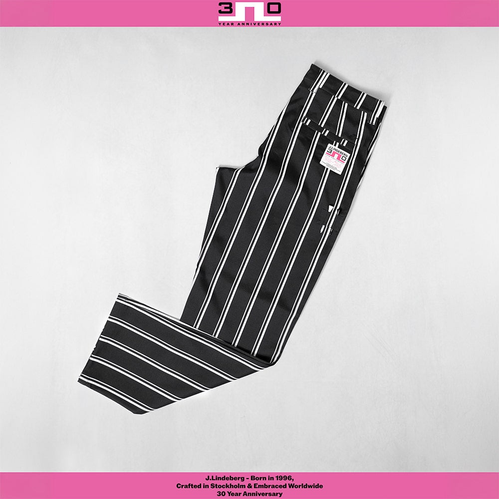 J.Lindeberg Golf Trousers - 30Y Devyn Stripe Pant - Black SH26