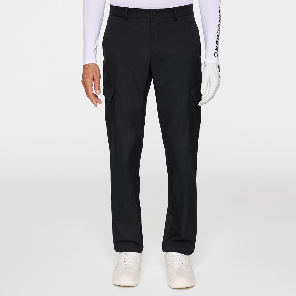 J.Lindeberg Golf Trousers - Aksel Cargo Pant - Black AW25