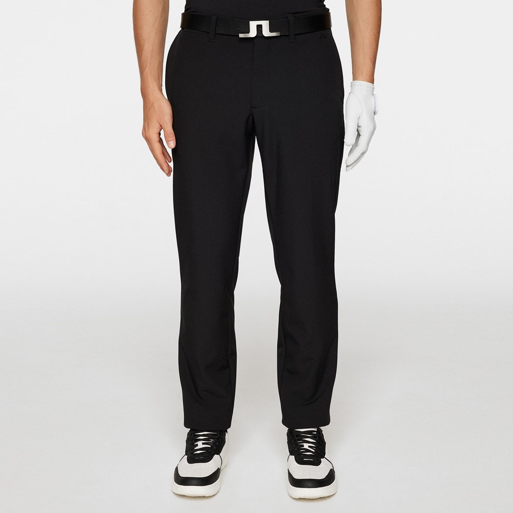 J.Lindeberg Golf Trousers - Ellott Bonded Fleece Pant - Black AW25