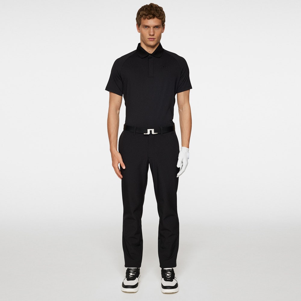 J.Lindeberg Golf Trousers - Ellott Bonded Fleece Pant - Black AW25