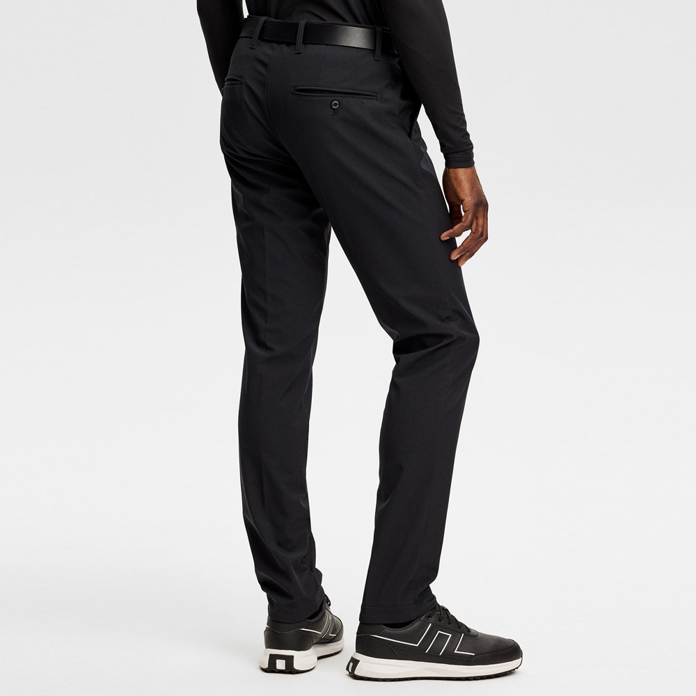 J.Lindeberg Golf Trousers - Ellott Bonded Fleece Pant - Black AW26