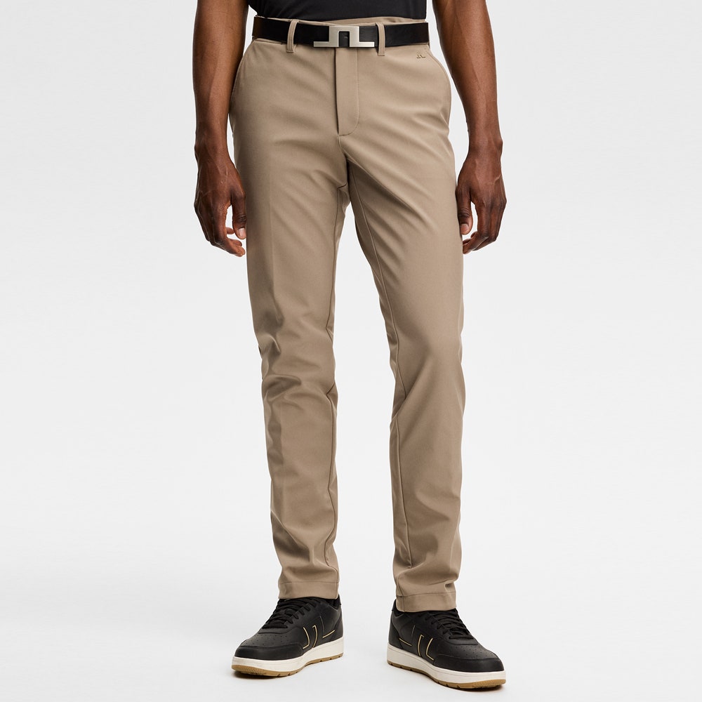 J.Lindeberg Golf Trousers - Ellott Bonded Fleece Pant - Brindle AW26