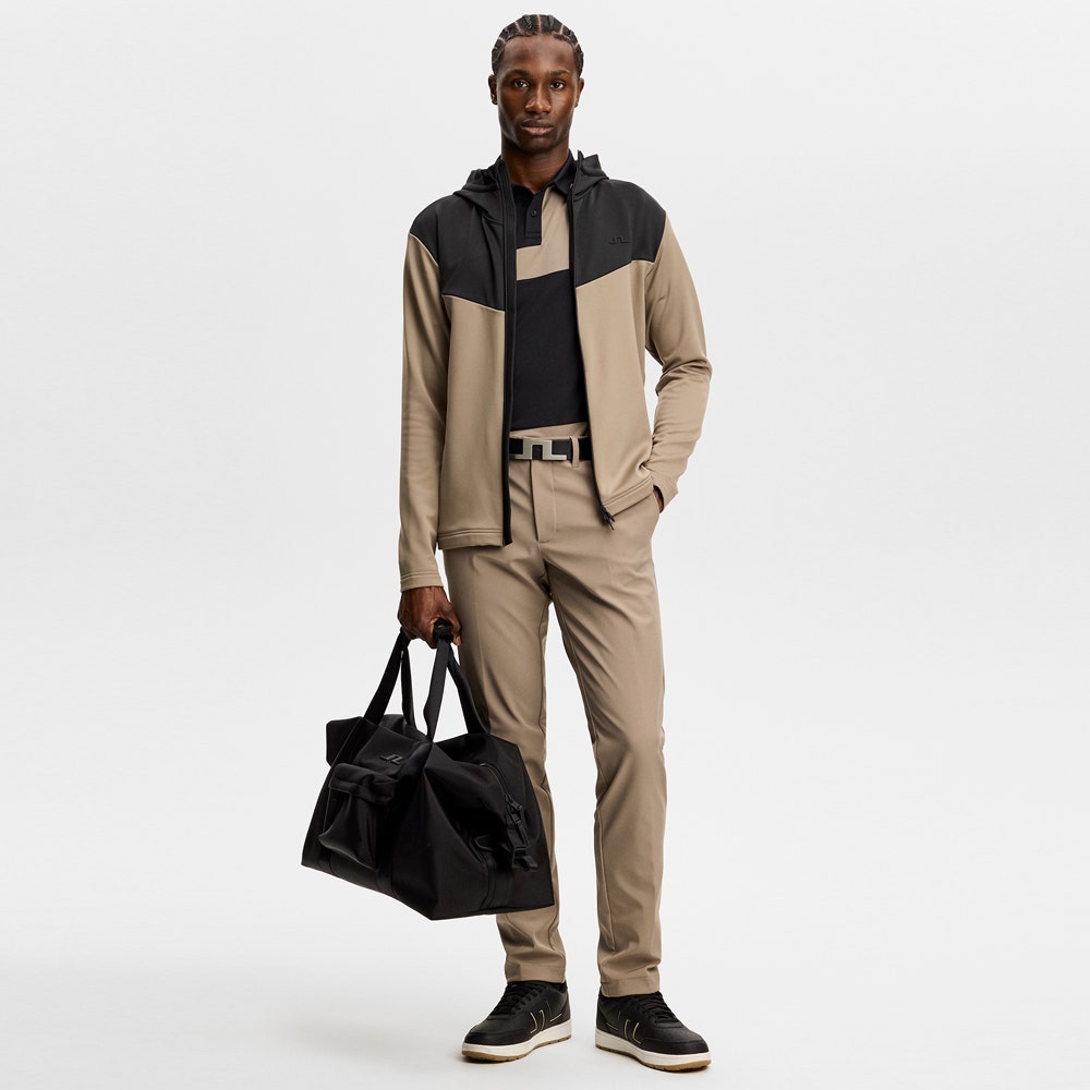 J.Lindeberg Golf Trousers - Ellott Bonded Fleece Pant - Brindle AW26