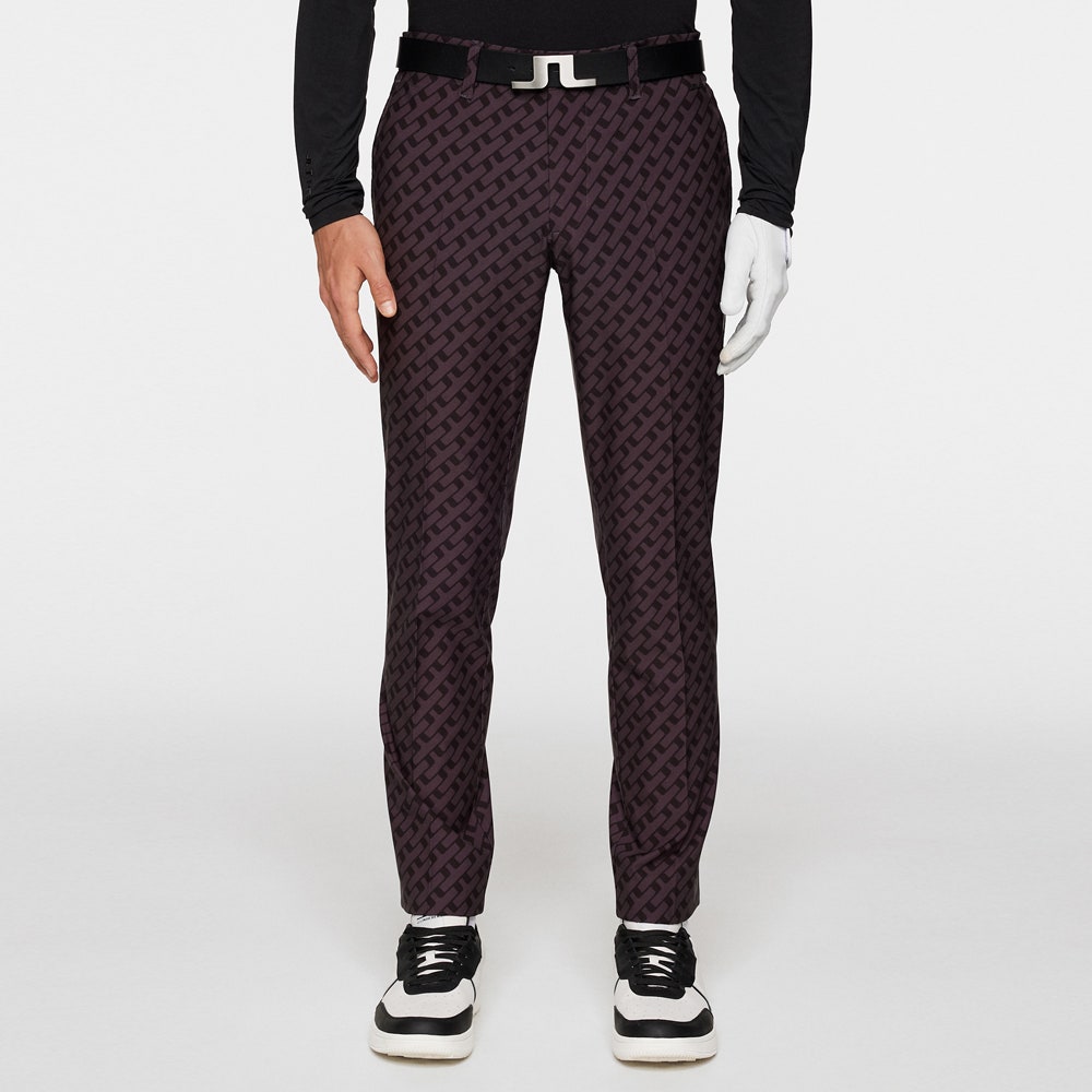 J.Lindeberg Golf Trousers - Ellott Print Pant - Geo Black AW25