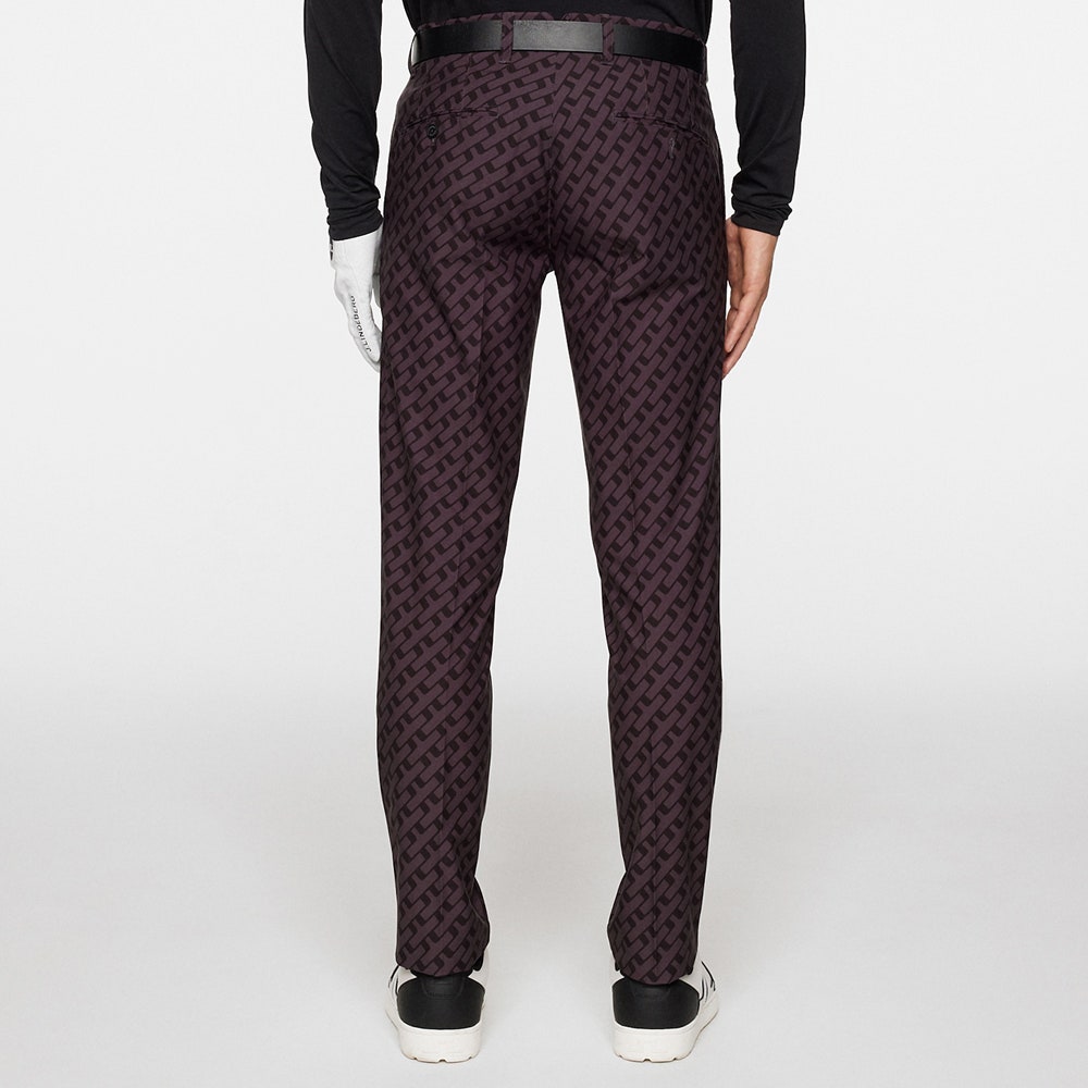 J.Lindeberg Golf Trousers - Ellott Print Pant - Geo Black AW25