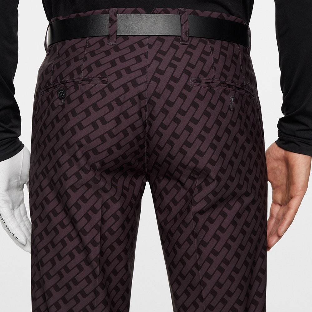 J.Lindeberg Golf Trousers - Ellott Print Pant - Geo Black AW25