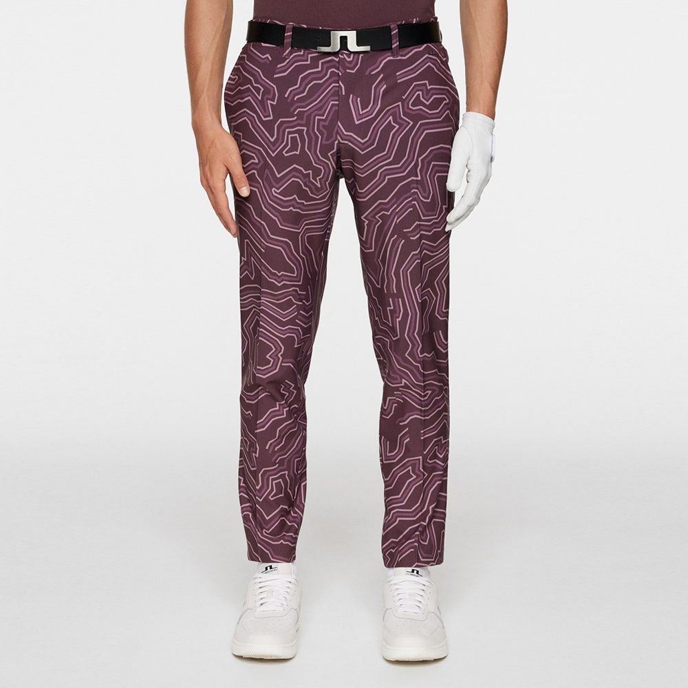 J.Lindeberg Golf Trousers - Ellott Print Pant - Huckleberry AW25