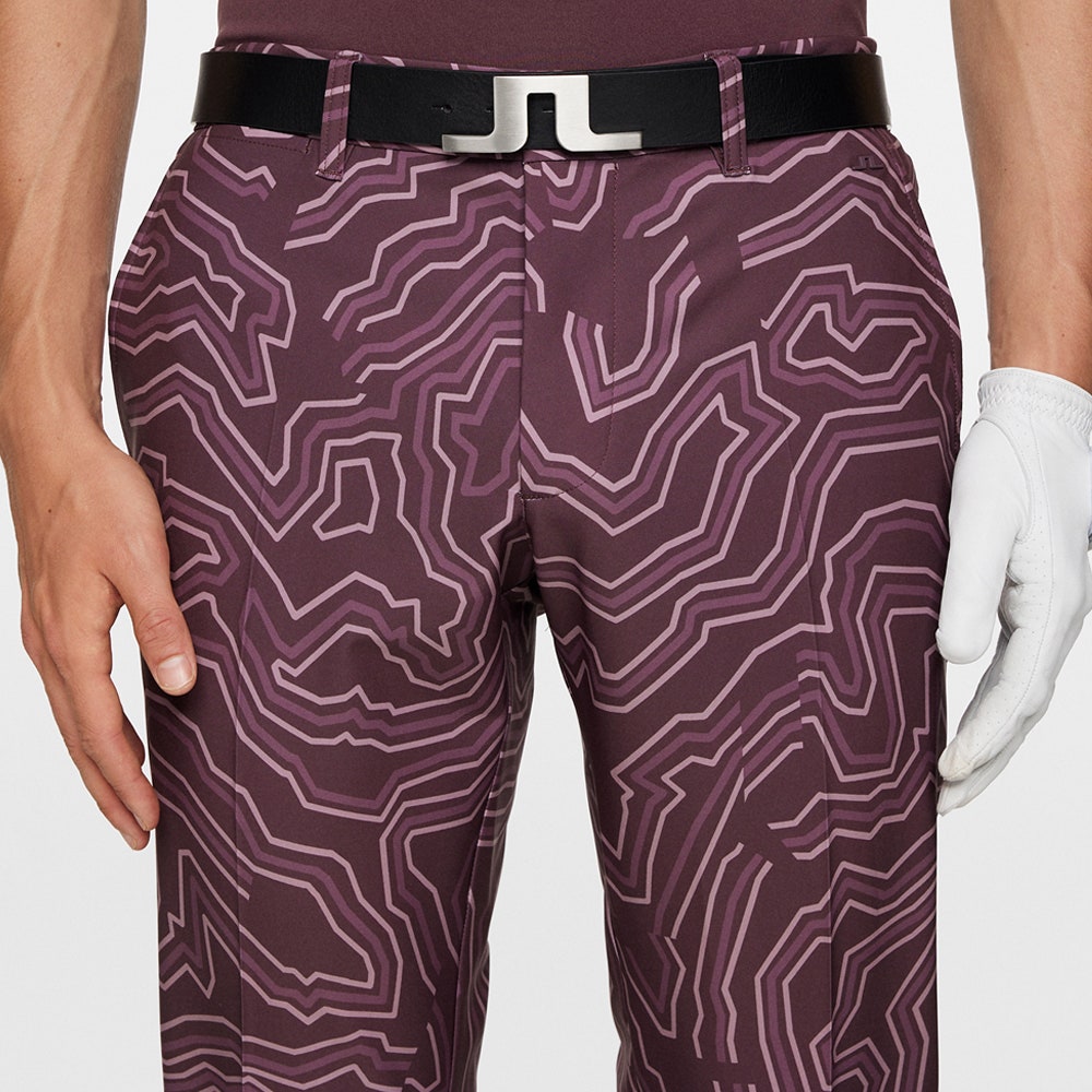 J.Lindeberg Golf Trousers - Ellott Print Pant - Huckleberry AW25