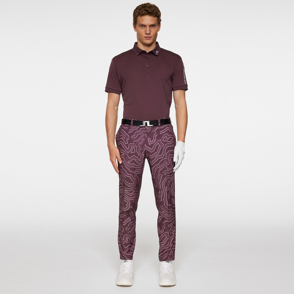 J.Lindeberg Golf Trousers - Ellott Print Pant - Huckleberry AW25