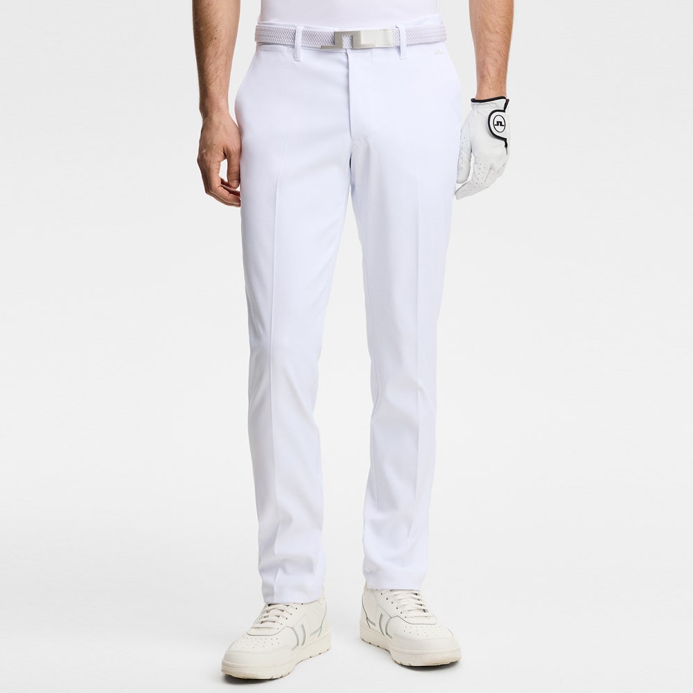 J.Lindeberg Golf Trousers - Ellott Slim Pant - White AW26