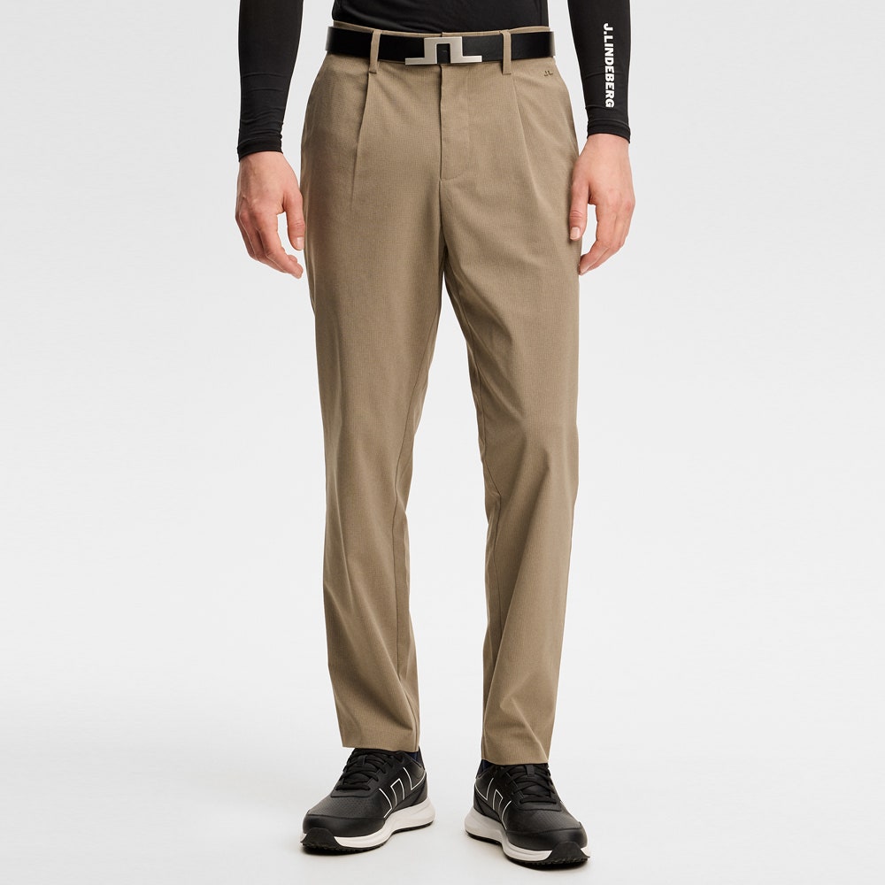 J.Lindeberg Golf Trousers - Harris Pant Carrot Fit - Brindle SS26