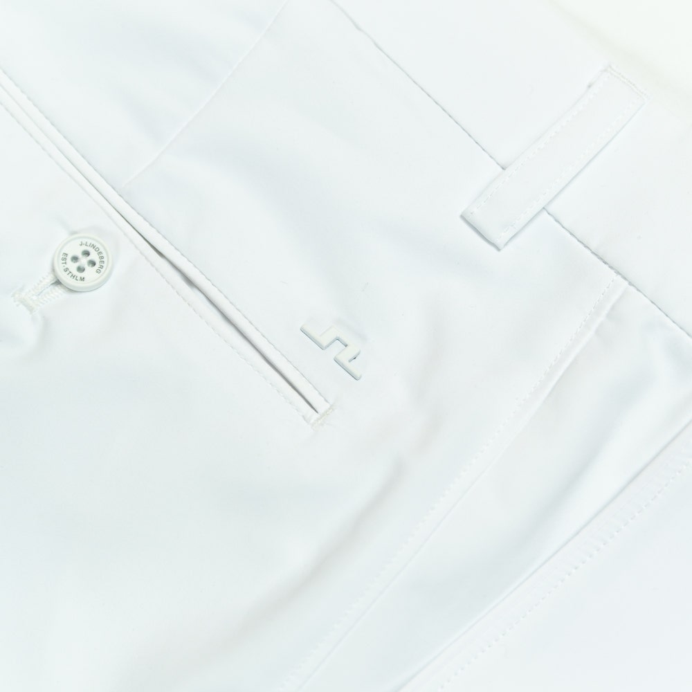J.Lindeberg Golf Trousers - Mitch Pant Slim Fit - White SS26