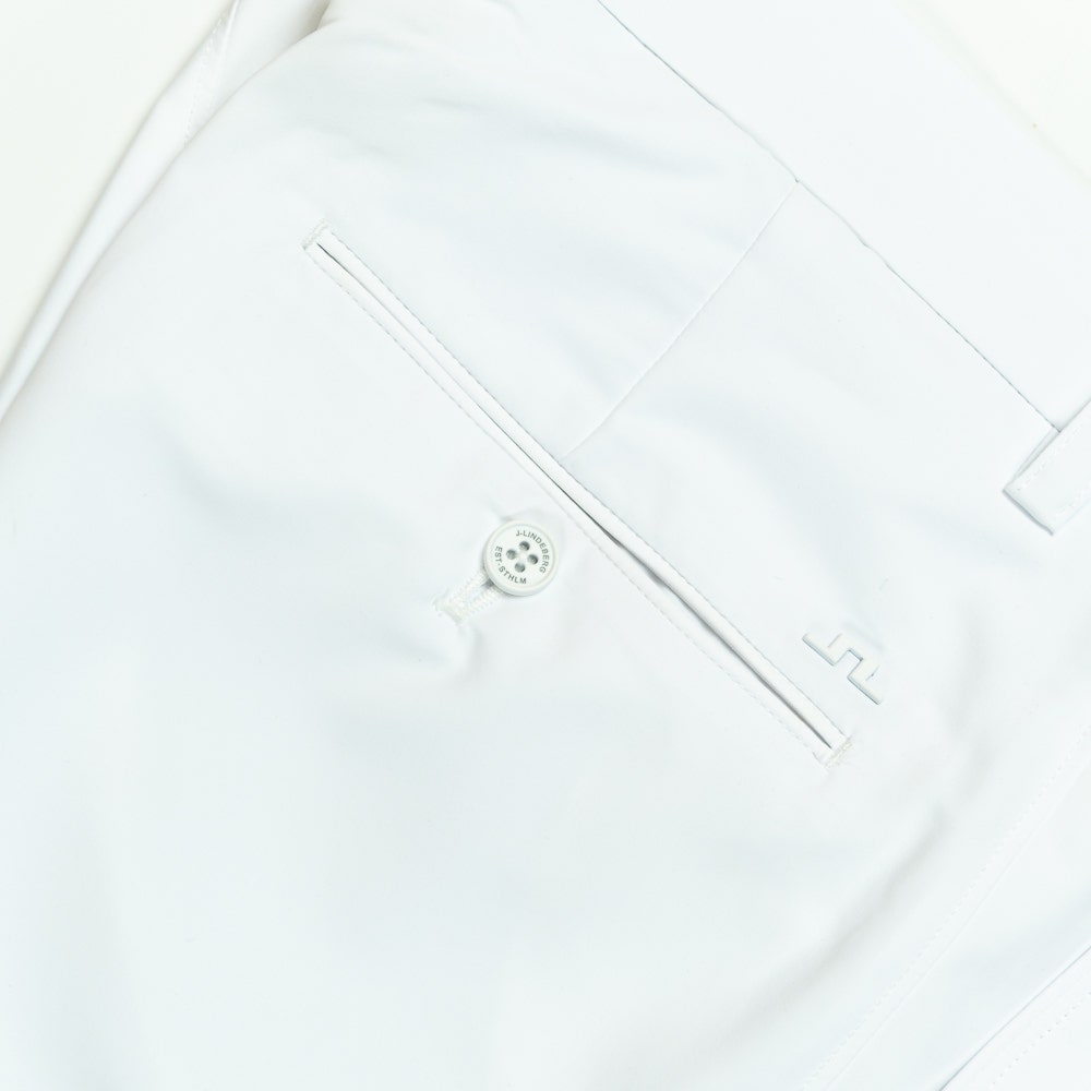 J.Lindeberg Golf Trousers - Mitch Pant Slim Fit - White SS26