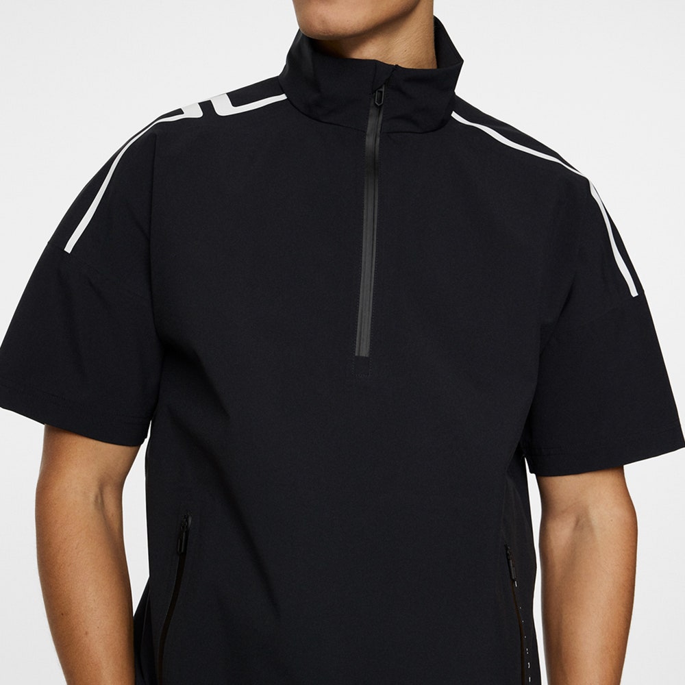 J.Lindeberg Waterproof Golf Jacket - Arvid Rain Shirt - Black SS25