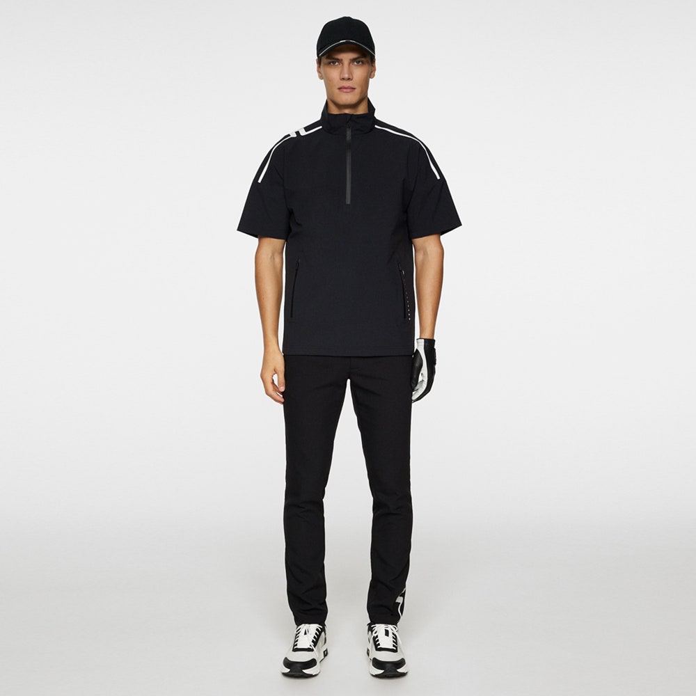 J.Lindeberg Waterproof Golf Jacket - Arvid Rain Shirt - Black SS25