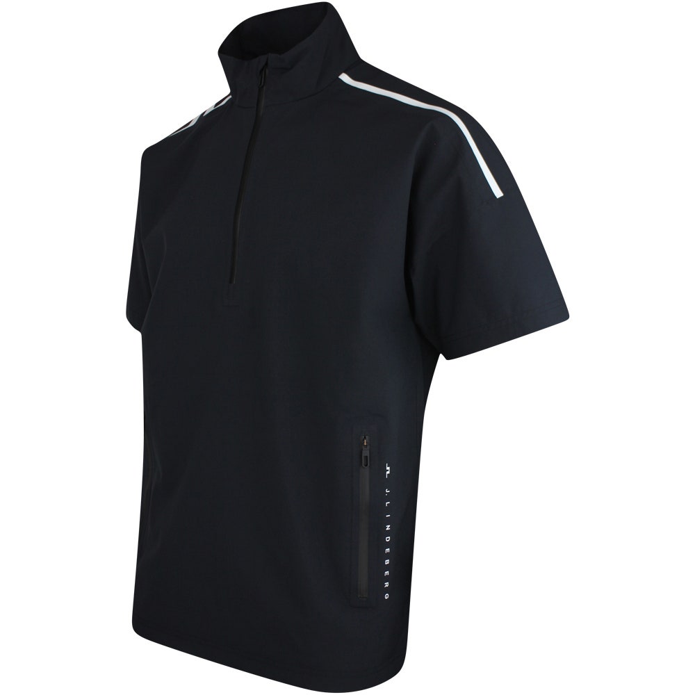 J.Lindeberg Waterproof Golf Jacket - Arvid Rain Shirt - Black SS25
