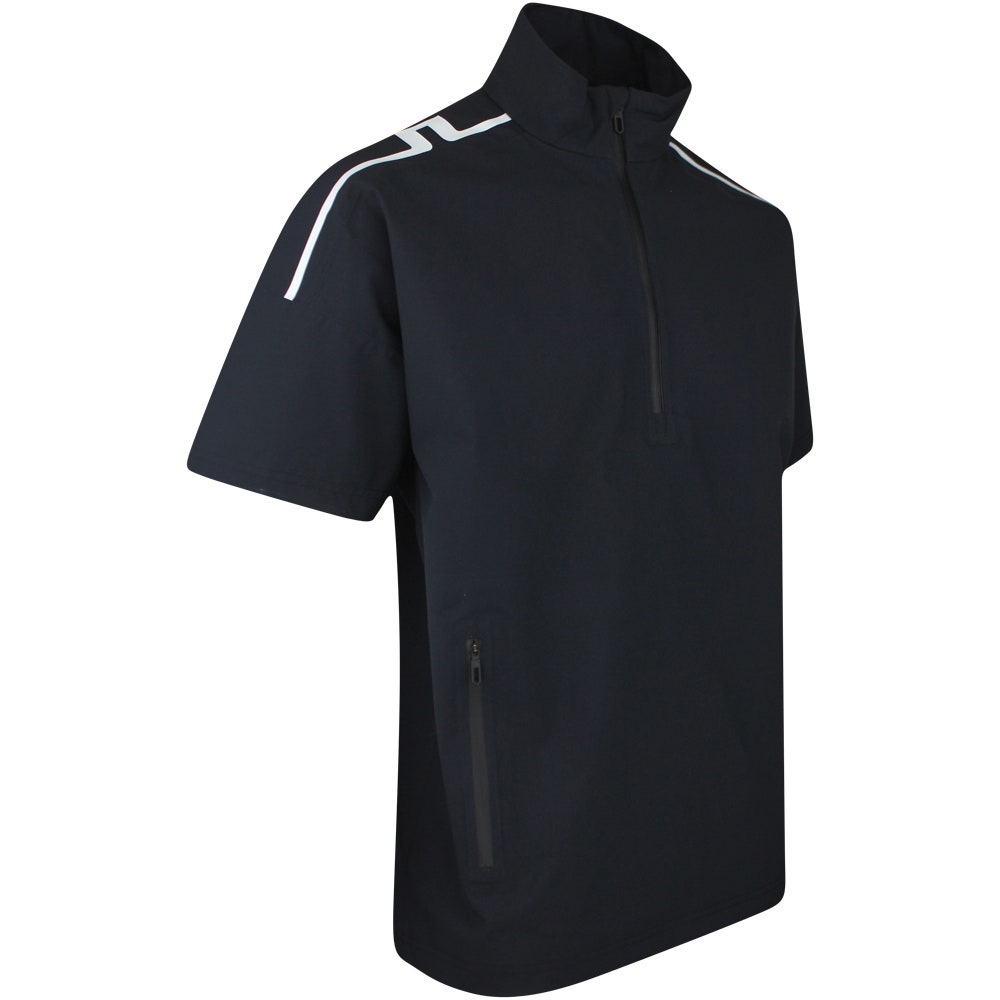 J.Lindeberg Waterproof Golf Jacket - Arvid Rain Shirt - Black SS25