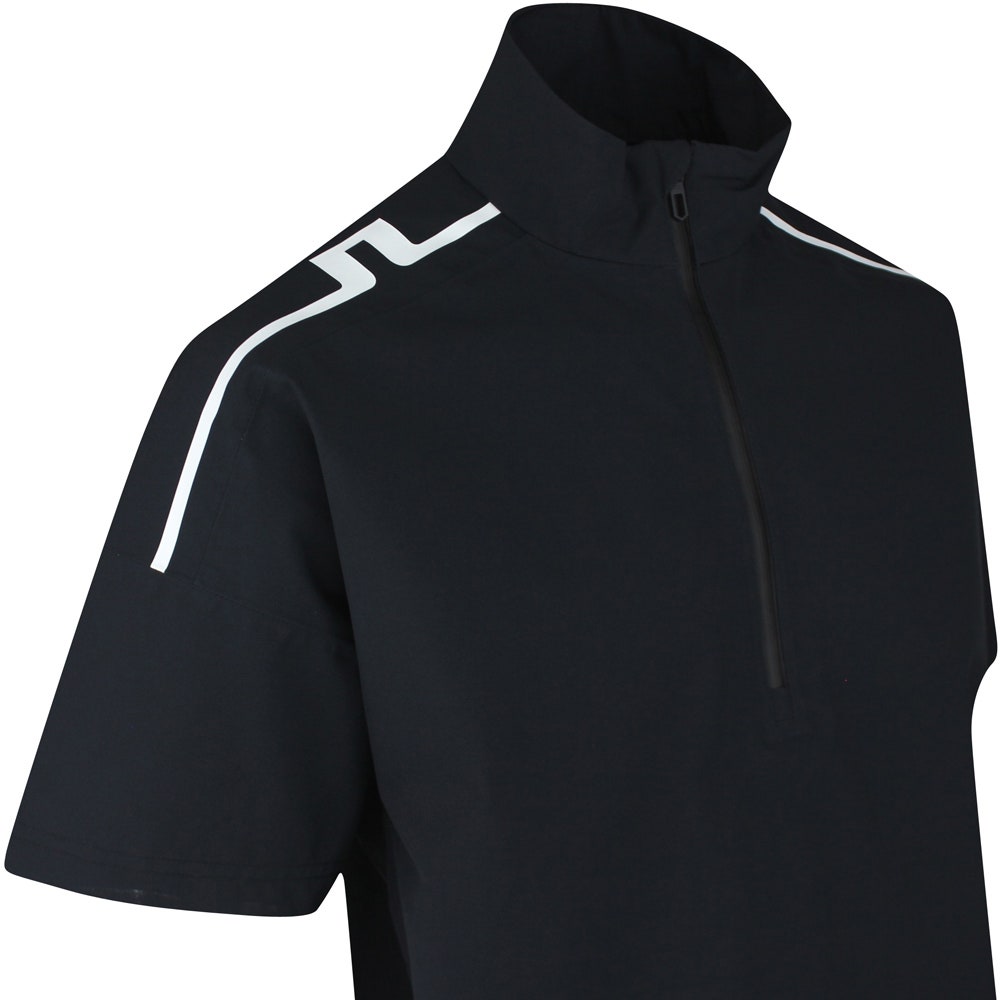 J.Lindeberg Waterproof Golf Jacket - Arvid Rain Shirt - Black SS25